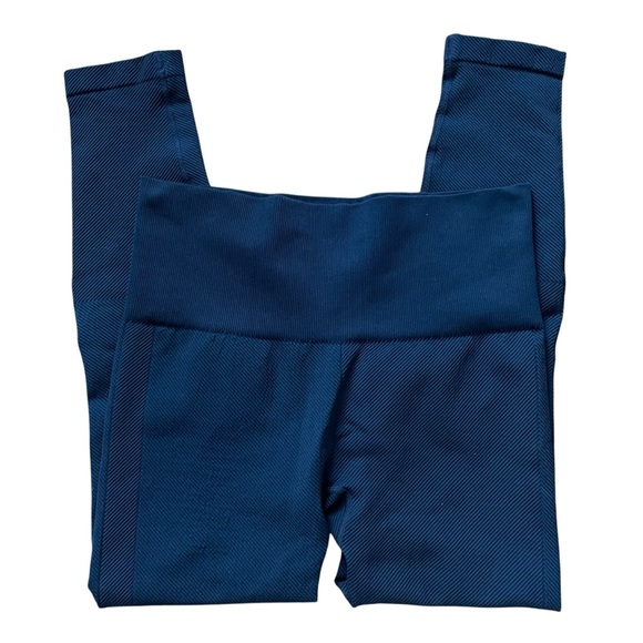 Spanx Look At Me Now Seamless Sculpt Leggings Black Size XL Chevron Ribbed - Picture 3 of 9